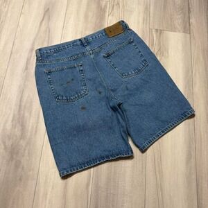 Vintage Calvin Klein Jeans Denim Shorts Mens 34 Blue Distressed Workwear Grunge